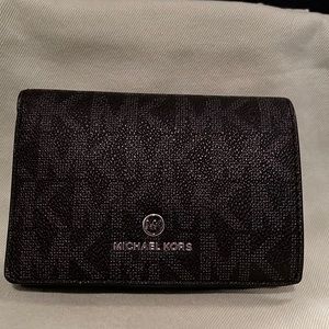 Michael Kors Medium Jet Set Wallet Black Bi Fold